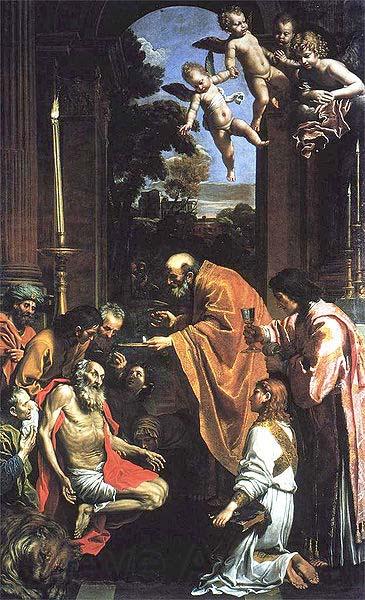 Domenico Zampieri Last Communion of St. Jerome, Spain oil painting art